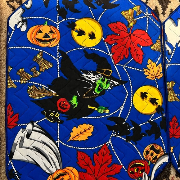 he cutest set of quilted fabric vintage Halloween placemat - Picture 5 of 15